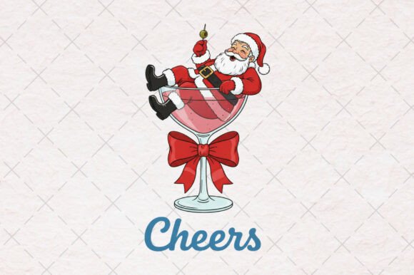 Christmas Cocktail Colorful Hand-Drawn Embroidery Design Review