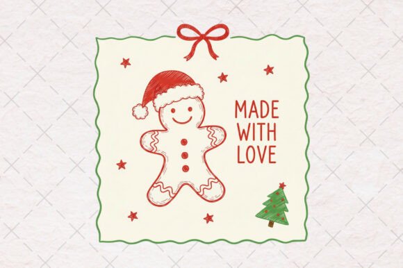 Christmas Hand-Drawn Gingerbread Man Png