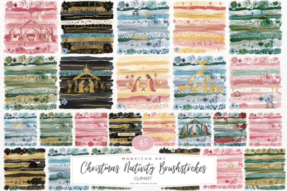 Christmas Nativity Brushstrokes Clipart: A Brand Designer’s Review