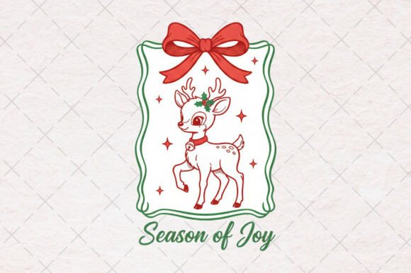 Christmas Reindeer Hand-Drawn Frame Png: A Festive Illustration for Crafters