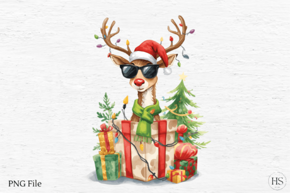 Christmas Reindeer with Sunglasses PNG: A Designer’s Take on Holiday Illustrations