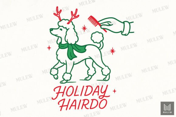 Funny Christmas Poodle Dog Sublimation Illustrations Review