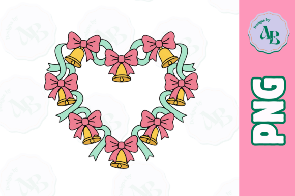 Girly Pink Christmas Wreath PNG: A Festive Illustration for Handmade Projects