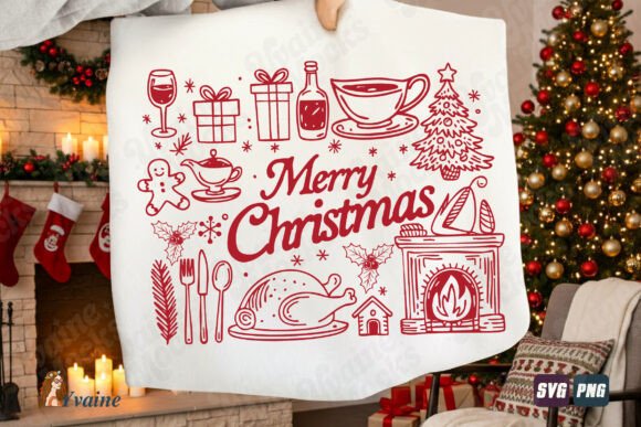 Merry Christmas Dinner Doodle SVG: A Review for Digital Sellers