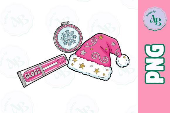 Pink Girly Christmas Makeup PNG: A Versatile Illustration for Content Creators