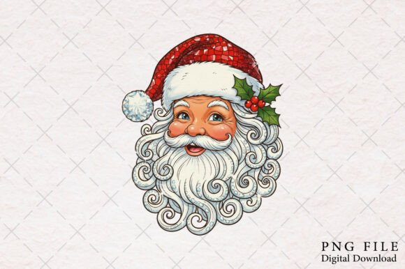 Retro Christmas Rhinestone Santa PNG: A Crafter’s Review for Holiday Illustrations