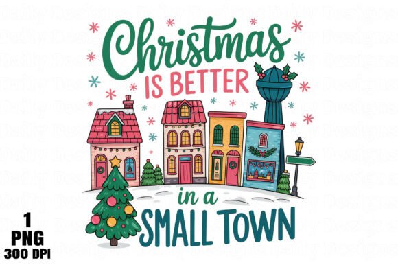 Small Town Christmas Png Illustrations Review