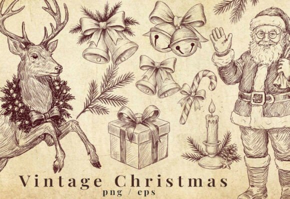 Vintage Christmas Illustrations PNG EPS: A Publisher’s Review
