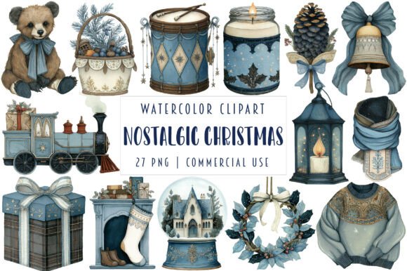 Warm Nostalgic Christmas Clipart: A Practical Design Asset for Creative Sellers
