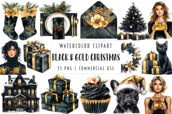 Watercolor Black Gold Christmas Embroidery Review