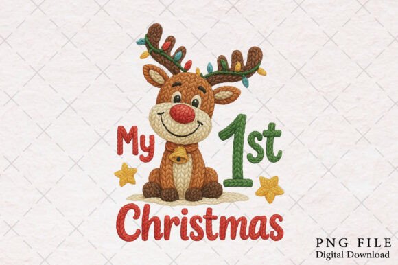 Yarn Crochet Baby’s First Christmas Png Review for Digital Sellers